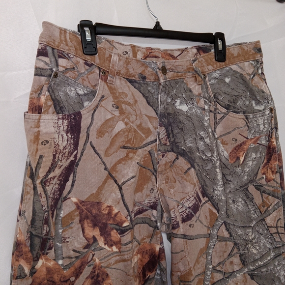 Wrangler Mossy Oak Fusion 3D Camo Jeans Mens 35x30 Double Knee Hunting 97GR1FS - Picture 2 of 11